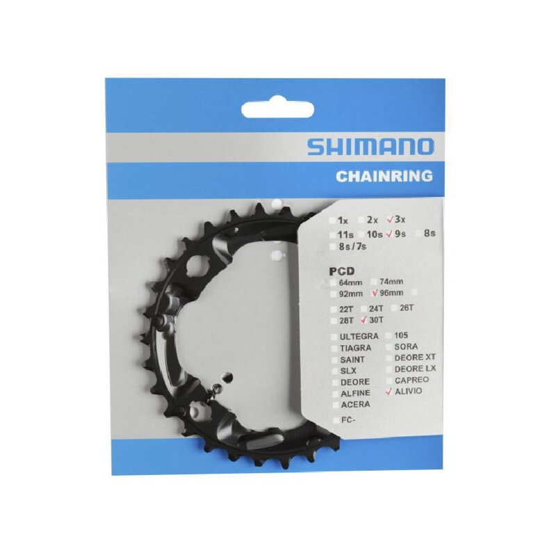 SHIMANO Chainring 30 teeth FC-M4000/4050 Alivio 9-speed 96mm SHIMANO Chainring 30 teeth FC-M4000/4050 Alivio 9-speed 96mm