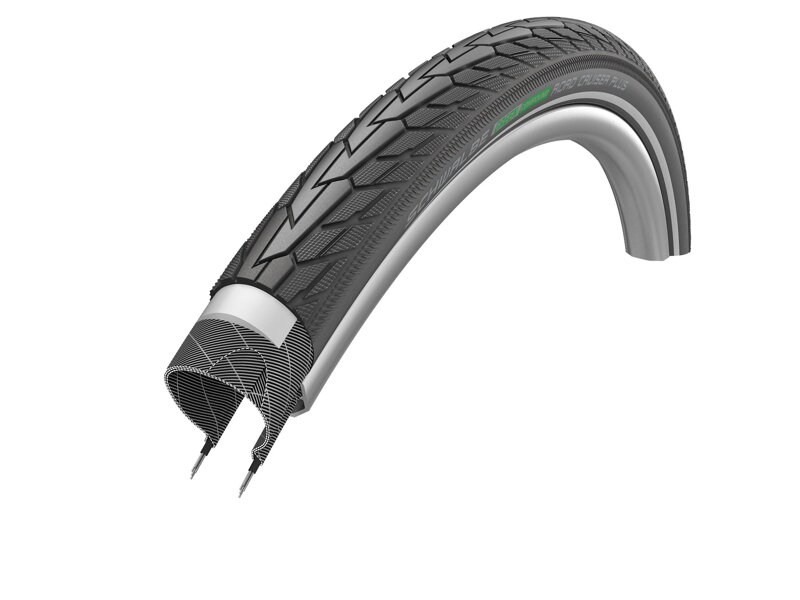 SCHWALBE Tire ROAD CRUISER PLUS (42-622) 28x1.60 700x40C Active 50EPI PunctureGuard 820g Reflex Green