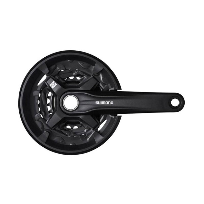 SHIMANO Crankset Altus FC-MT210 175mm 40/30/22 9-speed black with cover two-piece without bearing