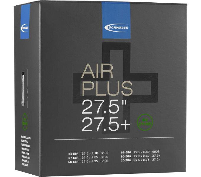 SCHWALBE Tube AIR PLUS AV21+AP 27.5x2.10/3.00 AV(54/70-584) 40mm 400g