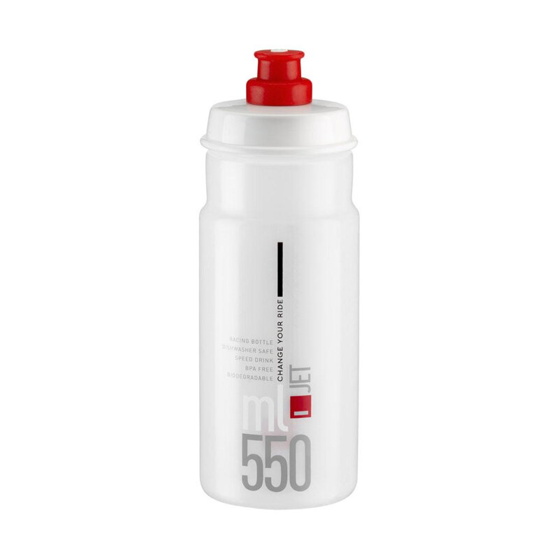ELITE Bottle JET 550 transparent red logo