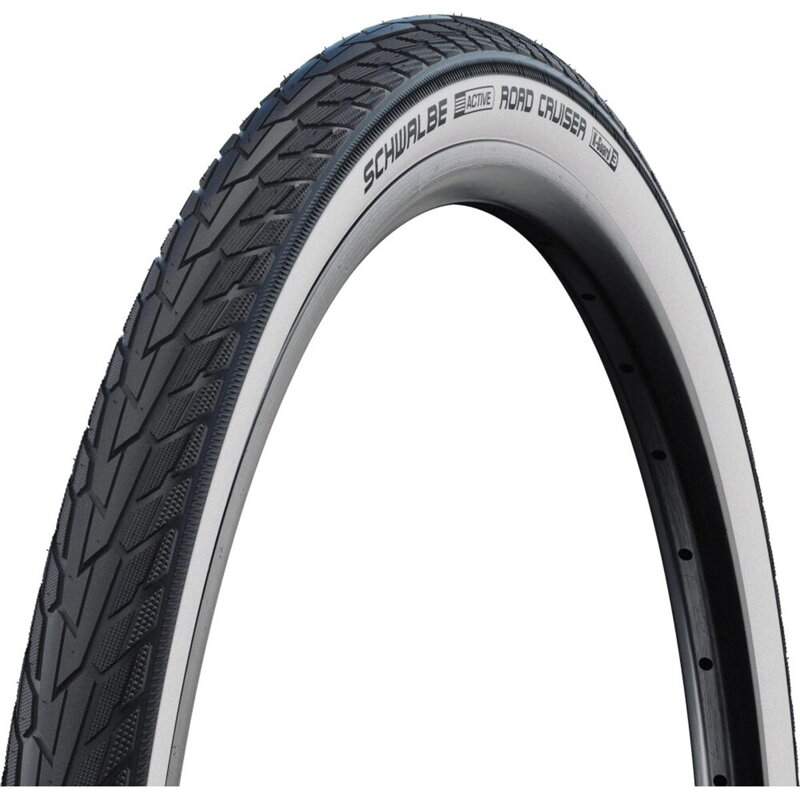 SCHWALBE Tire ROAD CRUISER (28/32-630) 27x1 1/4 Active 50EPI K-Guard 550g White side Green