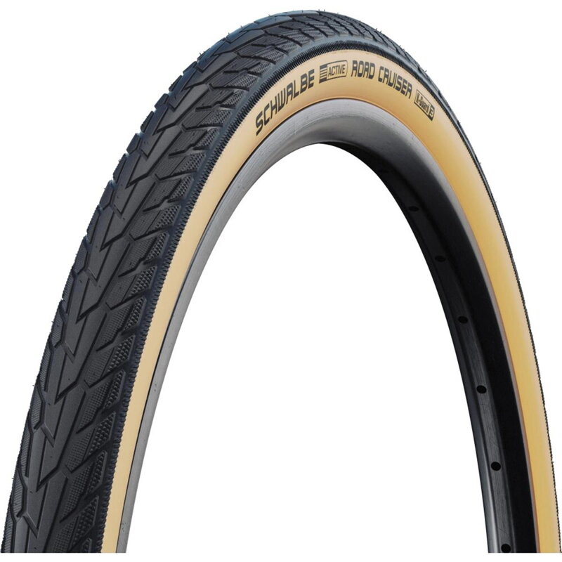 SCHWALBE Tire ROAD CRUISER (28/32-630) 27x1 1/4 Active 50EPI K-Guard 550g GumWall Green