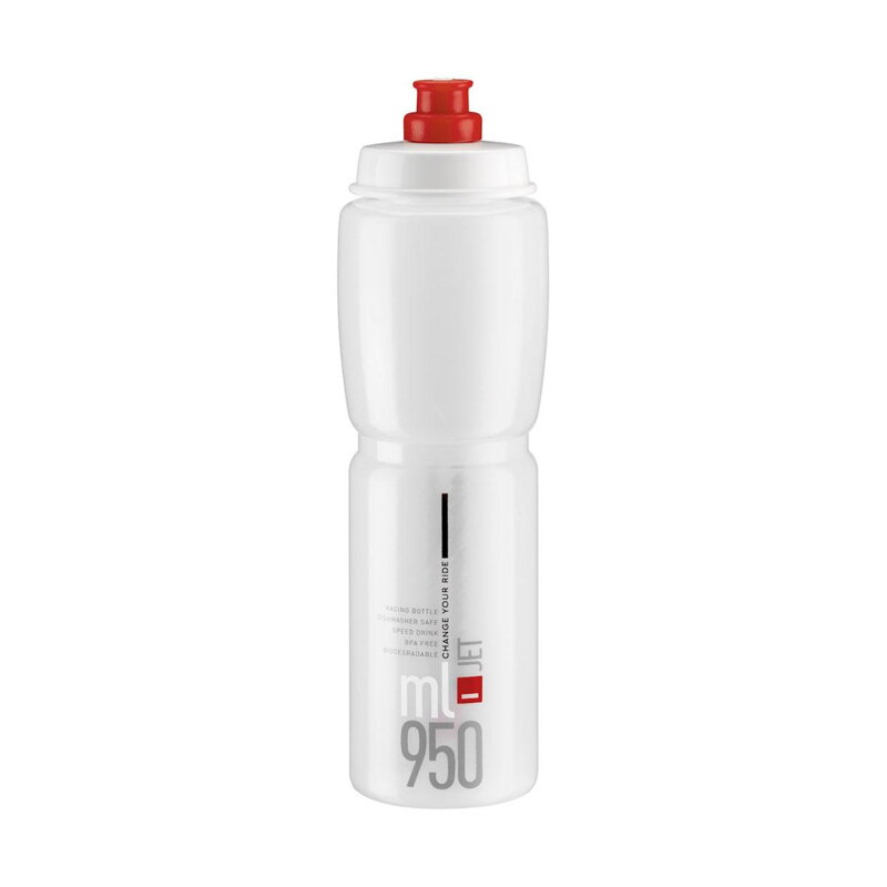 ELITE Bottle JET 950 transparent red logo