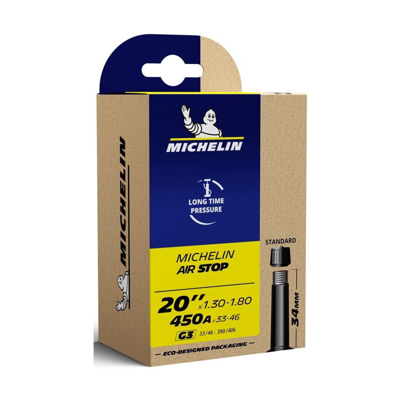 MICHELIN Duša A3 AIRSTOP 20x1.30/1.80 (33/46-390/406) AV 34mm 151g